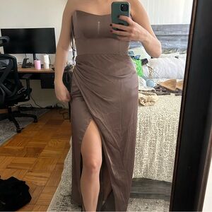 Birdy Grey Strapless “Anne” Dress - Matte Satin